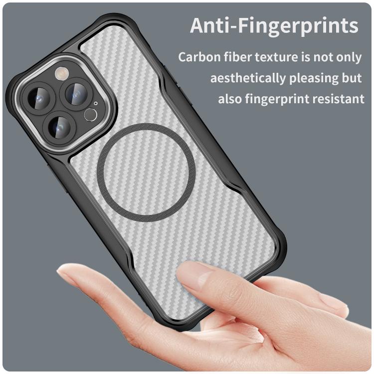 Carbon Fiber Texture MagSafe Translucent Phone Case, For iPhone 13, For iPhone 12, For iPhone 12 Pro Max, For iPhone 12 Pro, For iPhone 11 Pro Max, For iPhone 11