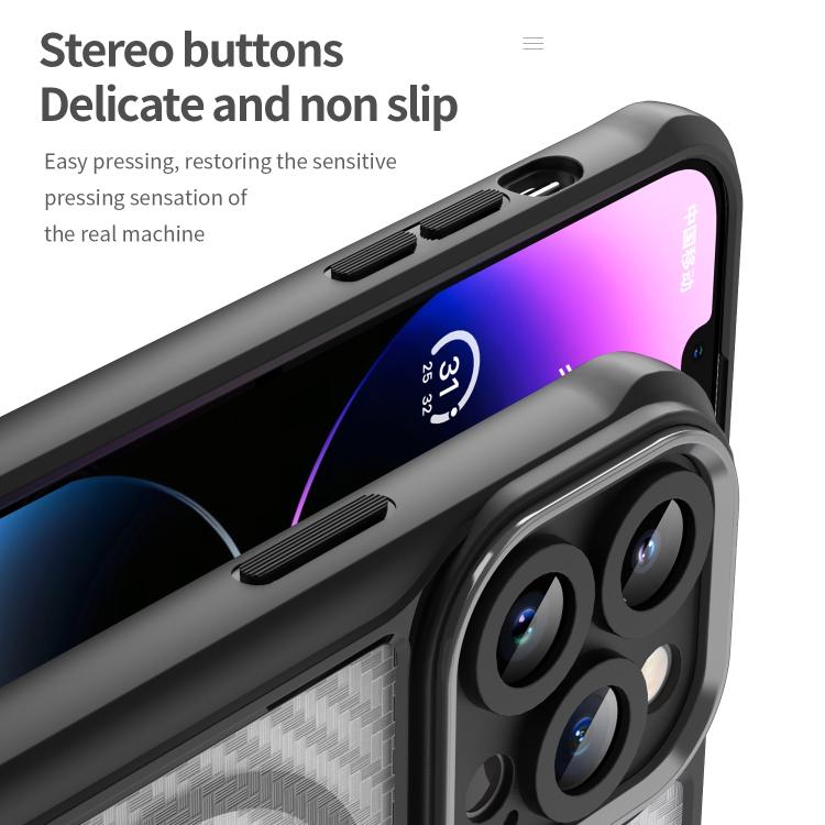 Carbon Fiber Texture MagSafe Translucent Phone Case, For iPhone 13, For iPhone 12, For iPhone 12 Pro Max, For iPhone 12 Pro, For iPhone 11 Pro Max, For iPhone 11