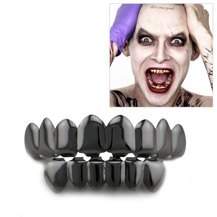 Hip Hop Accessories Gold Tooth Set Real Gold Plating Smooth Upper Eight Lower Six Denture Set