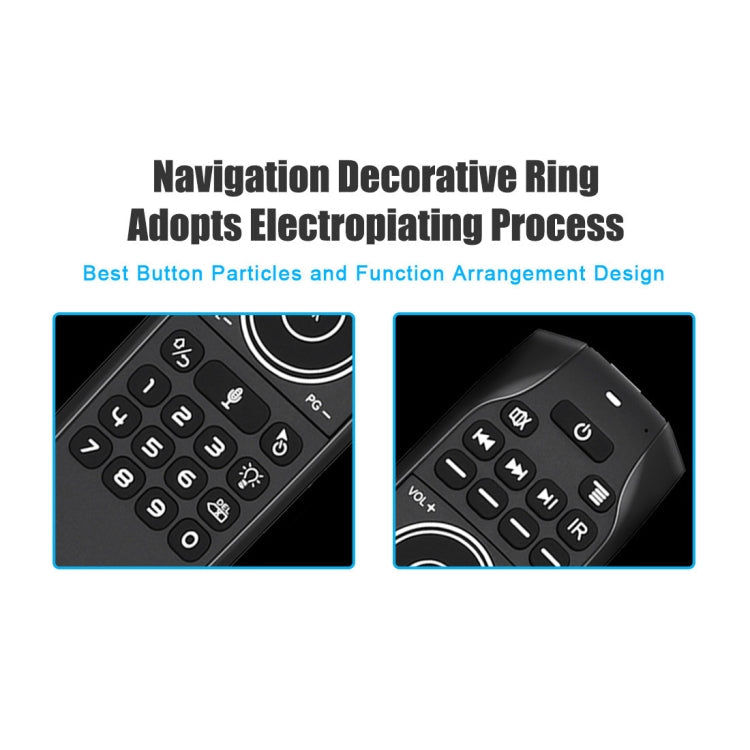 G7V Pro 2.4GHz Fly Air Mouse LED Backlight Wireless Keyboard Remote Control with Gyroscope for Android TV Box / PC, Support Intelligent Voice