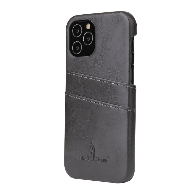 Fierre Shann Retro Oil Wax Texture PU Leather Case with Card Slots, For iPhone 12 Pro Max, For iPhone 12 / 12 Pro, For iPhone 12 mini