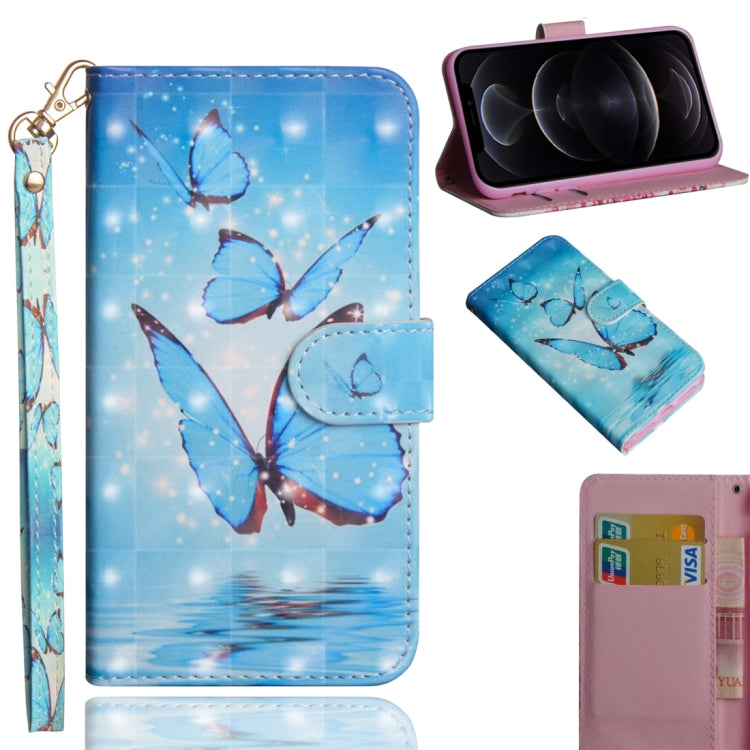 3D Painting Pattern Horizontal Flip TPU + PU Leather Case with Holder & Card Slots & Wallet, For iPhone 12 mini, For iPhone 12 / 12 Pro