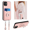 R20 Crossbody Rope Ring Card Holder Phone Case, For iPhone 12 mini, For iPhone 11 Pro Max, For iPhone 11, For iPhone 11 Pro
