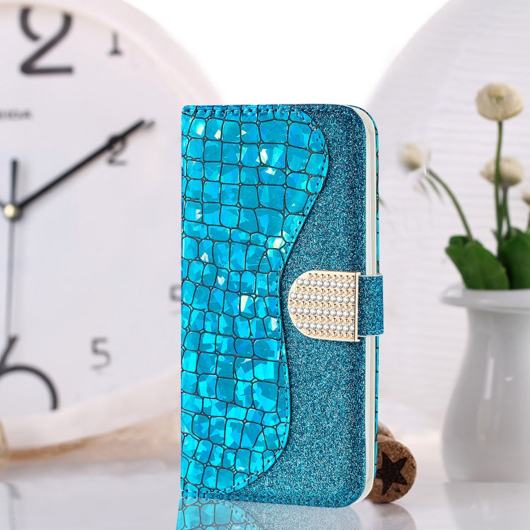 Laser Glitter Powder Matching Crocodile Texture Horizontal Flip Leather Case with Card Slots & Holder & Wallet, For iPhone 12 mini, For iPhone 12 Pro Max, For Samsung Galaxy Note20, For Samsung Galaxy Note20 Ultra, For Samsung Galaxy A21s