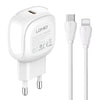 LDNIO A1206C PD27W USB-C / Type-C Fast Charger with 1m 8 Pin Cable, EU Plug