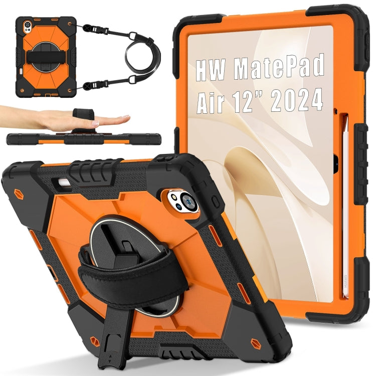 Contrast Color Robot Silicone Hybrid PC Tablet Case, For Huawei MatePad Air 12 2024, For Huawei MatePad SE 11 2024