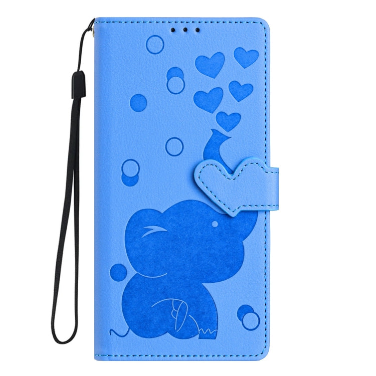 Cartoon Elephant Embossed Leather Phone Case, For iPhone XS Max, For iPhone 8 Plus / 7 Plus