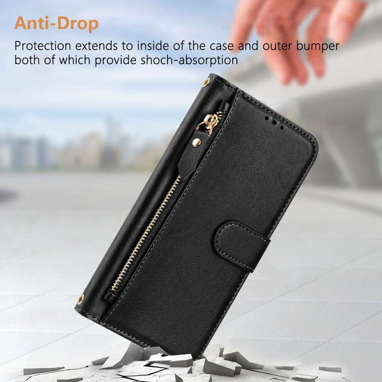 Multi-Card Slots Zipper Wallet Leather Phone Case, For iPhone 13 mini, For iPhone 12 / 12 Pro, For iPhone 12 Pro Max, For iPhone 12 mini