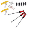 22 in 1 Car / Motorcycle Tire Repair Tool Spoon Tire Spoons Lever Tire Changing Tools with Yellow Tyre Protector, A2981 22 in 1