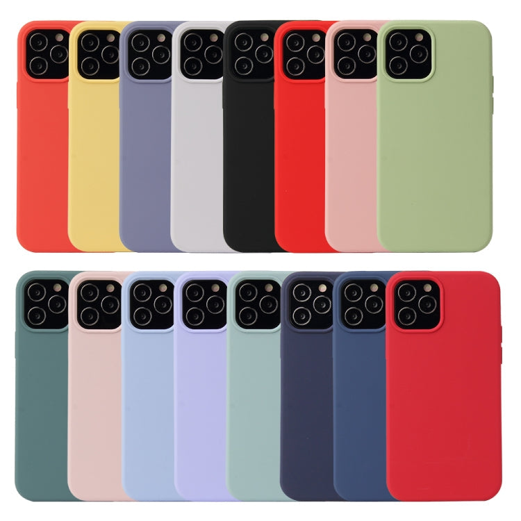 Solid Color Liquid Silicone Shockproof Protective Case, For iPhone 12 Pro Max