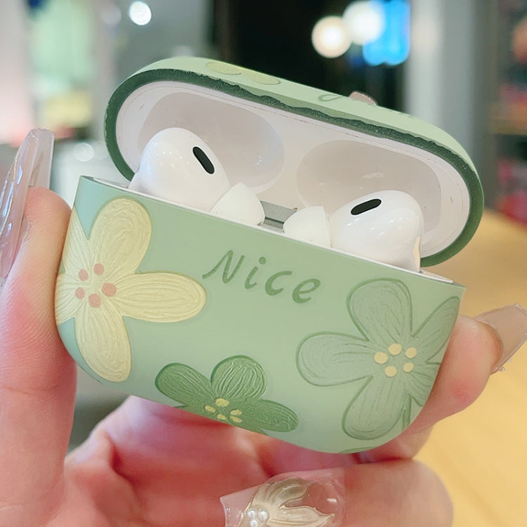 Oil Painting Floral Matte Earphones Protective Case, For AirPods 4, For AirPods Pro 2, For AirPods 3, For AirPods Pro, For AirPods 1 / 2