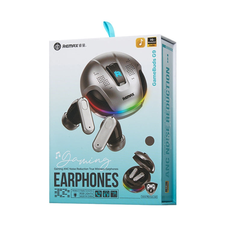 REMAX GameBuds G9 ANC Noise Reduction Gaming Wireless Bluetooth Earphones, Gamebuds G9  Black