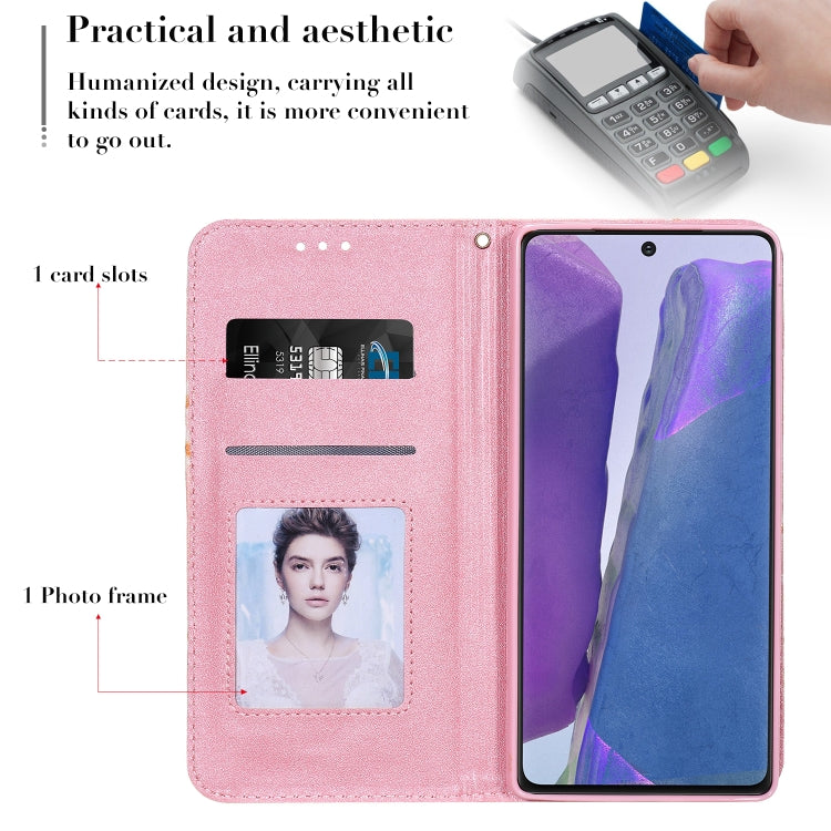 Glittering Daisy Magnetic Horizontal Flip Leather Case with Holder & Card Slots & Photo Frame, For Samsung Galaxy Note20
