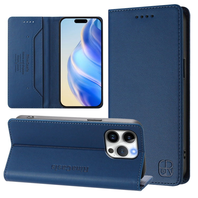 RC01 Dual-Folded Magnetic Suction RFID Leather Phone Case, For iPhone 13 Pro Max, For iPhone 13 Pro, For iPhone 13 mini