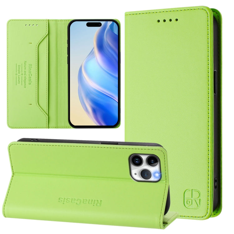 RC01 Dual-Folded Magnetic Suction RFID Leather Phone Case, For iPhone 11 Pro Max, For iPhone 11, For iPhone 11 Pro