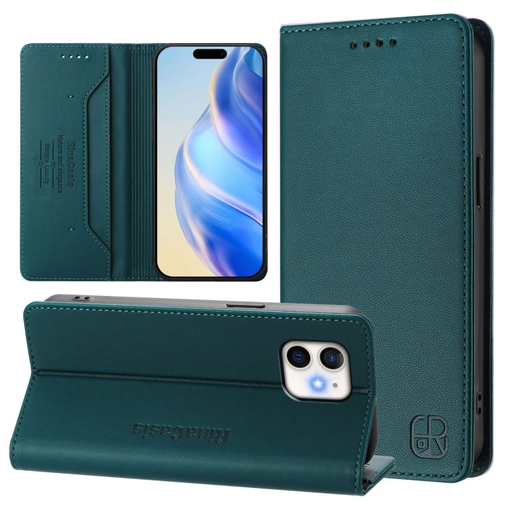 RC01 Dual-Folded Magnetic Suction RFID Leather Phone Case, For iPhone 11 Pro Max, For iPhone 11, For iPhone 11 Pro