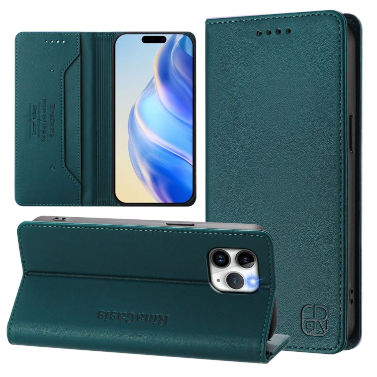 RC01 Dual-Folded Magnetic Suction RFID Leather Phone Case, For iPhone 11 Pro Max, For iPhone 11, For iPhone 11 Pro