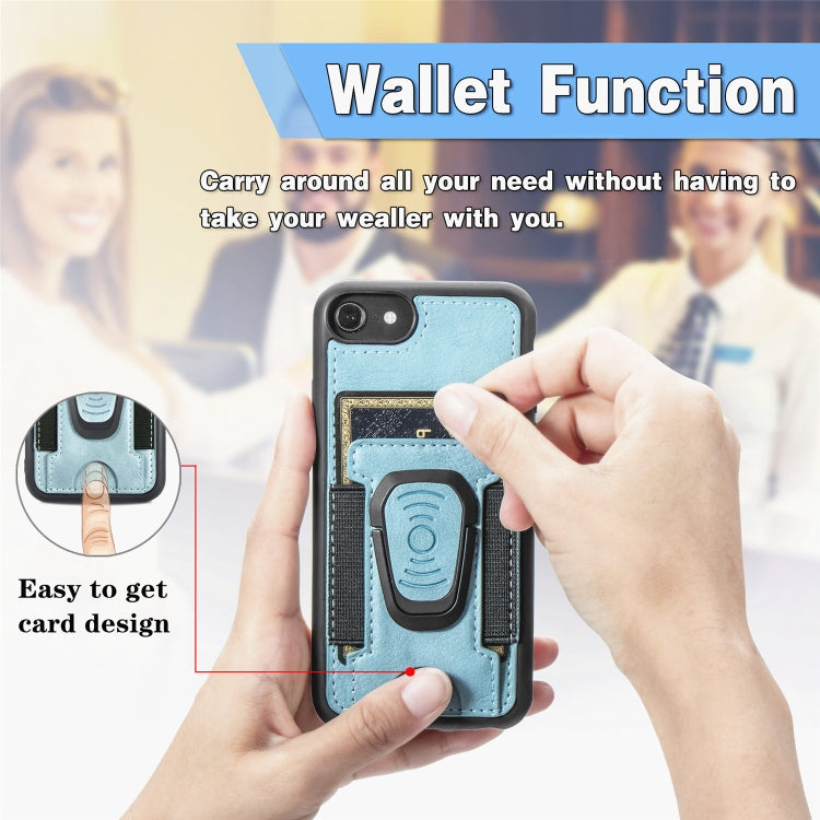 Magnetic Shockproof PU + TPU Case with Card Slot & Ring Holder, For iPhone 6