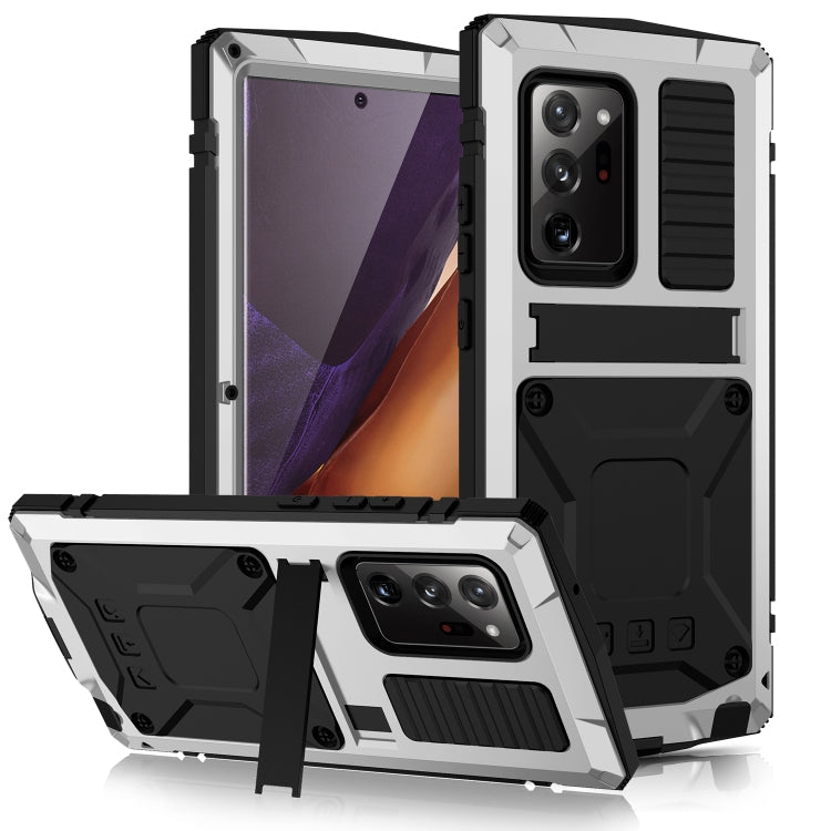 Shockproof Waterproof Dust-proof Metal + Silicone Protective Case with Holder, For Samsung Galaxy Note 20 Ultra, For Samsung Galaxy Note 20