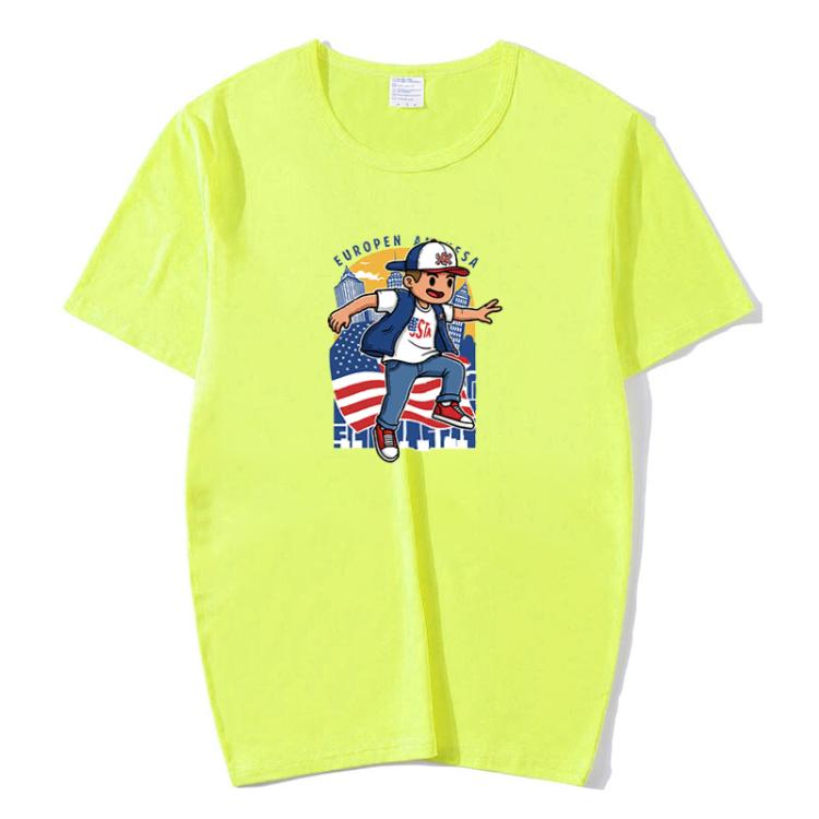 Boy Printed Round Neck Modal Short Sleeve T-shirt Print On Your Demand, POD T-Shirt, S, S, POD T-Shirt, M