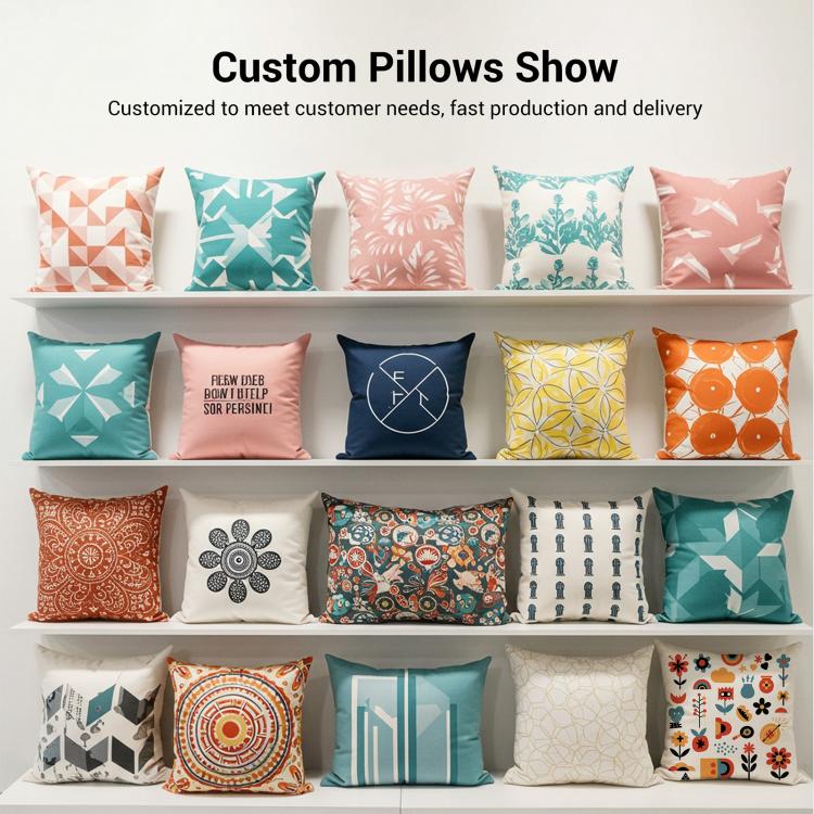 River Fish Printed Sofa Pillow Case No Core Print On Your Demand, 35x35cm, 40x40cm, 45x45cm