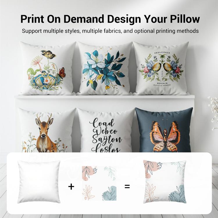 Colorful Branches Printed Sofa Pillow Case No Core Print On Your Demand, 35x35cm, 40x40cm, 45x45cm