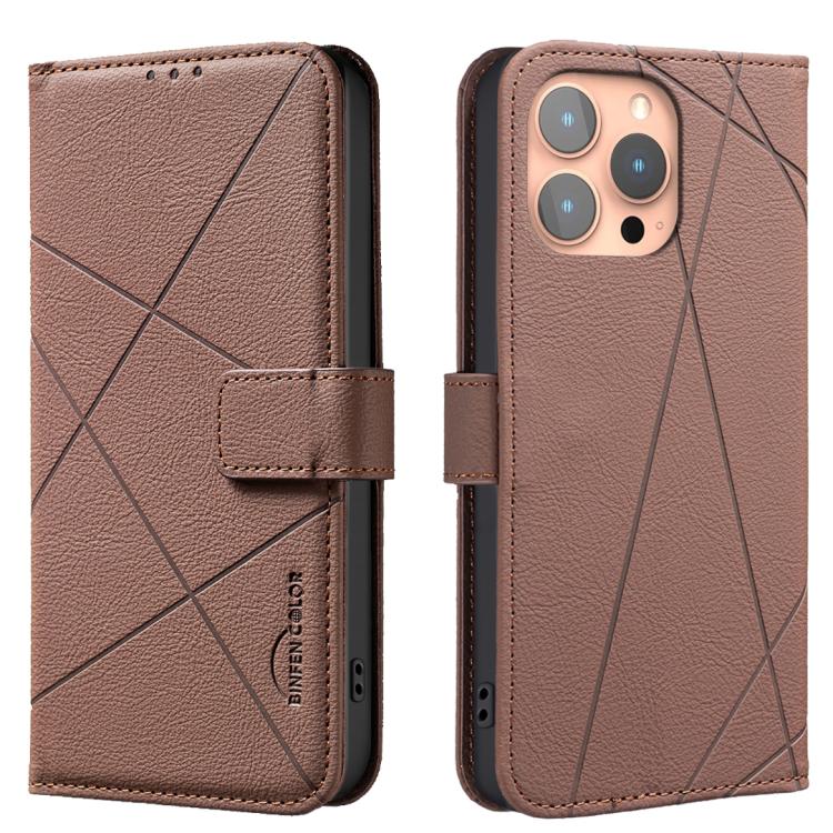 Geometric Pattern RFID Leather Phone Case, For iPhone 6 / 7 / 8 / SE, For iPhone 13 Pro Max, For iPhone 13 Pro, For iPhone 12 / 12 Pro