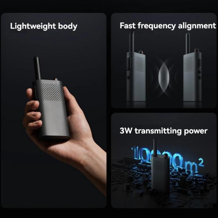 Original Xiaomi Walkie Talkie 3 Chat Version Support 1-5km Intercom Distance, APP Writing Frequency, Walkie Talkie 3 Chat Version
