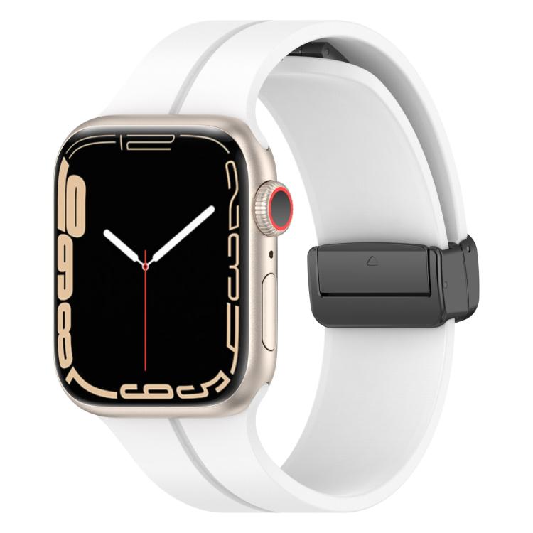 xDfind Solid Color Magnetic Buckle Silicone Watch Band, For Apple Watch 46mm / 49mm / 45mm / 44mm, For Apple Watch 42mm / 41mm / 40mm / 38mm