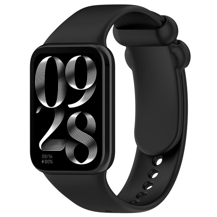 xDfind Solid Color Black Buckle Silicone Watch Band, For Redmi Watch 6 / 5 / Xiaomi Band 9 Pro, For Redmi Watch 6 / Watch 5 / Watch 4