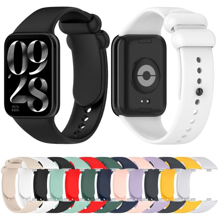 xDfind Solid Color Black Buckle Silicone Watch Band, For Redmi Watch 6 / 5 / Xiaomi Band 9 Pro, For Redmi Watch 6 / Watch 5 / Watch 4