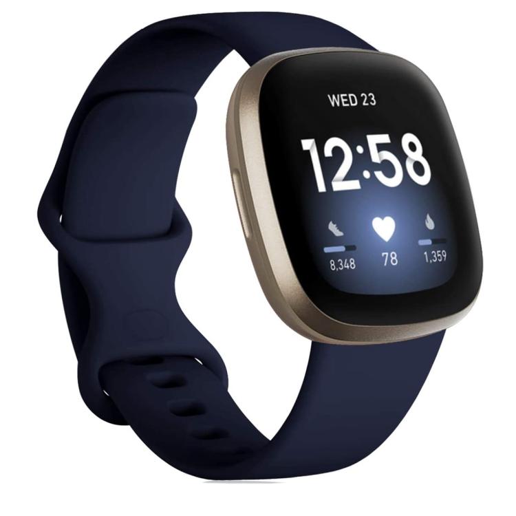 For Fitbit Versa 4 / Versa 3 / Sense2 / Sense xDfind Silicone Watch Band, S