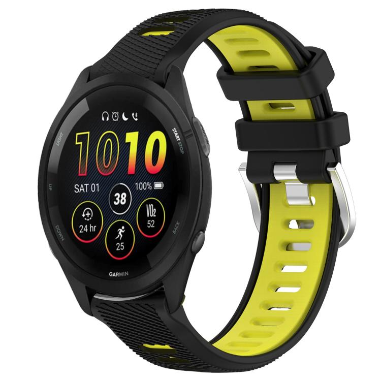 xDfind Sports Two-Color Steel Buckle Silicone Watch Band, For Garmin 20mm