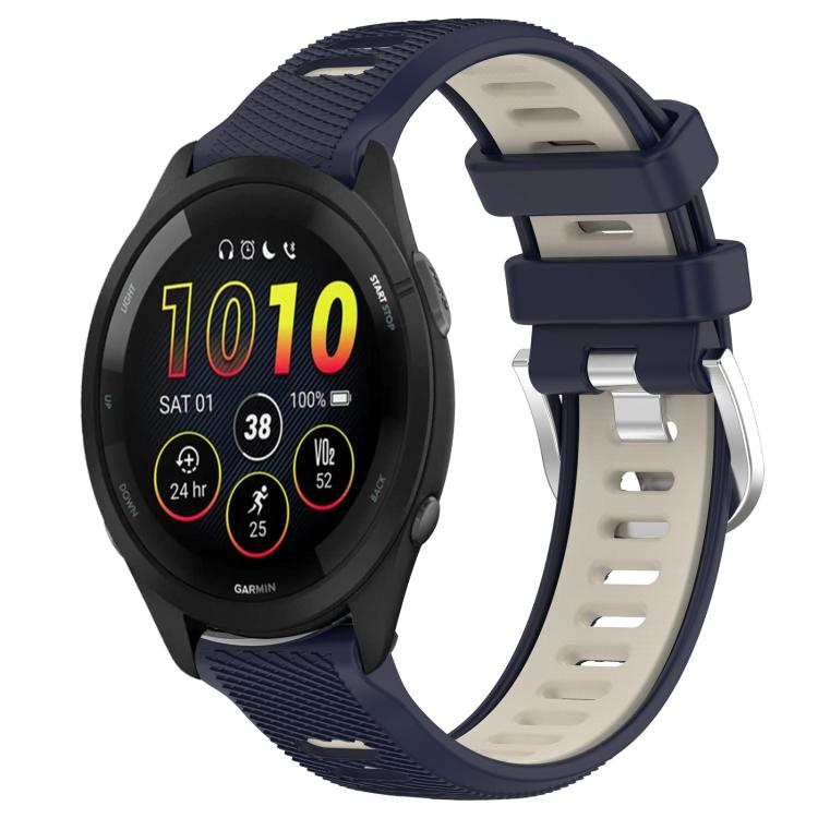 xDfind Sports Two-Color Steel Buckle Silicone Watch Band, For Garmin 20mm