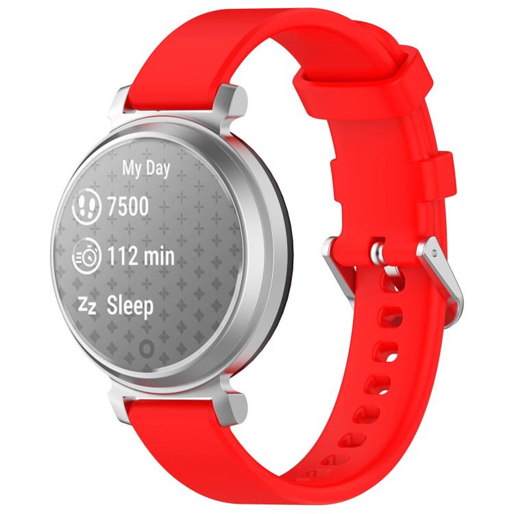 xDfind Quick Release Silver Buckle Silicone Watch Band Wristband, For Garmin Lily 2