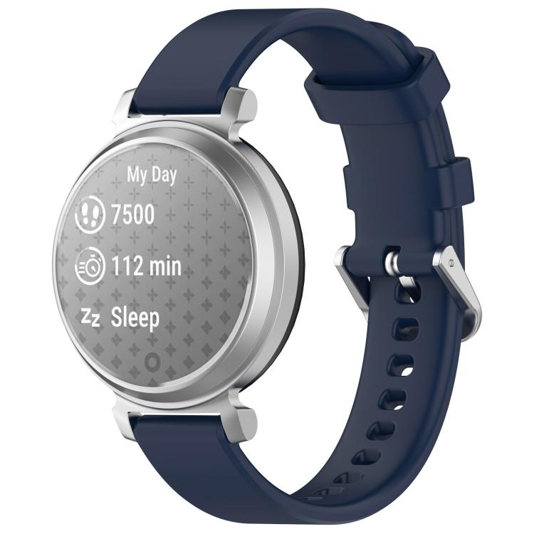 xDfind Quick Release Silver Buckle Silicone Watch Band Wristband, For Garmin Lily 2