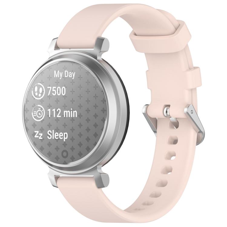 xDfind Quick Release Silver Buckle Silicone Watch Band Wristband, For Garmin Lily 2