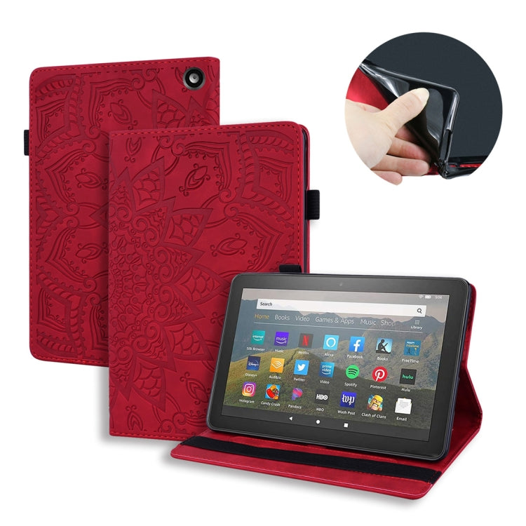 Calf Texture Embossed Horizontal Flip Leather Case with Holder & Card Slots & Photo Frame, For Huawei Enjoy Tablet 2, For Huawei MatePad 10.8, For Amazon Fire HD 8 (2020)