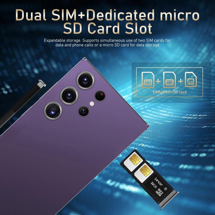 S24 Ultra / S7, 4GB+128GB, 6.75 inch Android 10 MTK6750 Octa Core, Network: 4G, Dual SIM, EU Plug, US Plug, UK Plug