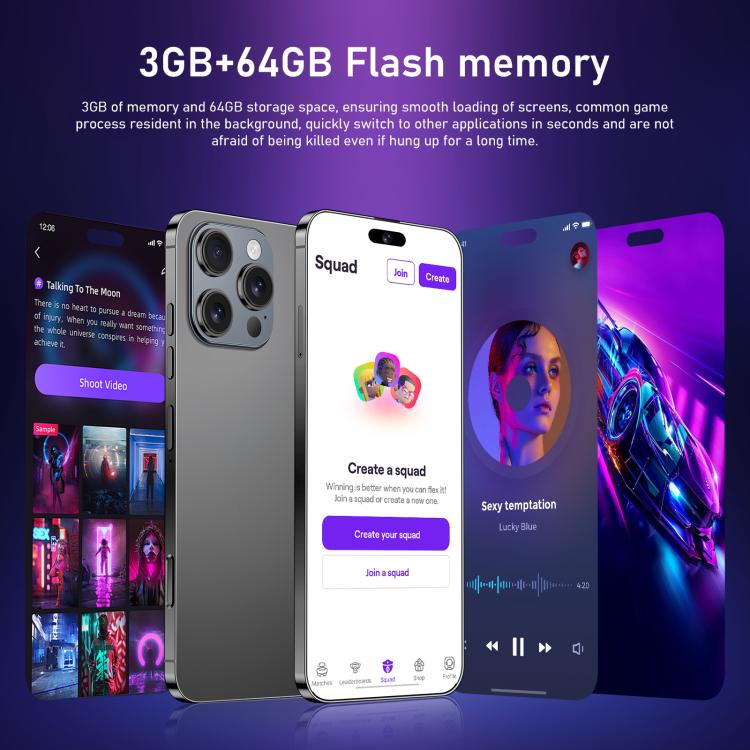 I16 Pro Max / RAi3, 3GB+64GB, 6.56 inch Android 10 MTK6739 Quad Core, Network: 4G, Dual SIM, EU Plug, US Plug, UK Plug, AU Plug