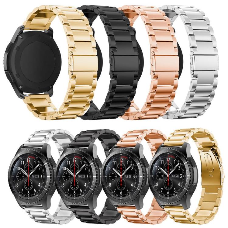 xDfind Three Beads Stainless Steel Watch Band, 22mm
