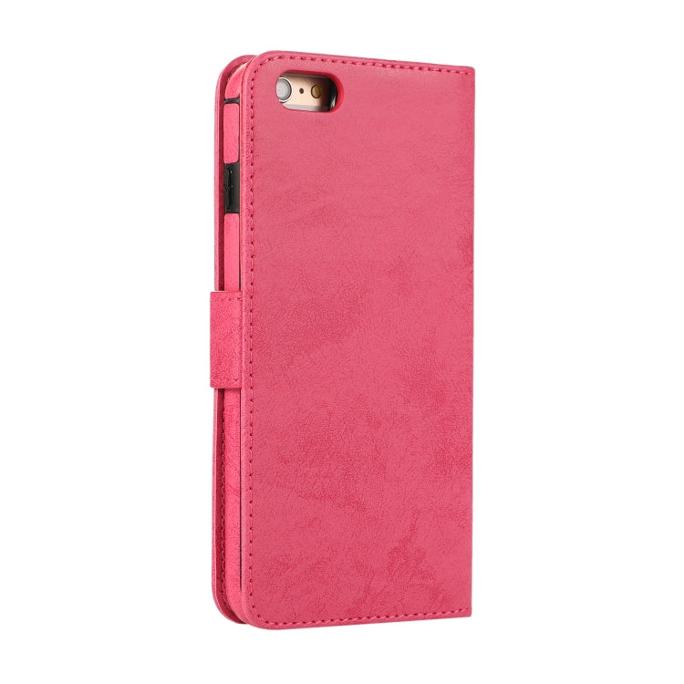 KLT888-2 Retro 2 in 1 Detachable Magnetic Horizontal Flip TPU + PU Leather Case with Holder & Card Slots & Photo Frame & Wallet, For iPhone 6 Plus, For iPhone SE 2022 / SE 2020 / 8 / 7, For iPhone 8 Plus / 7 Plus, For iPhone XS / X