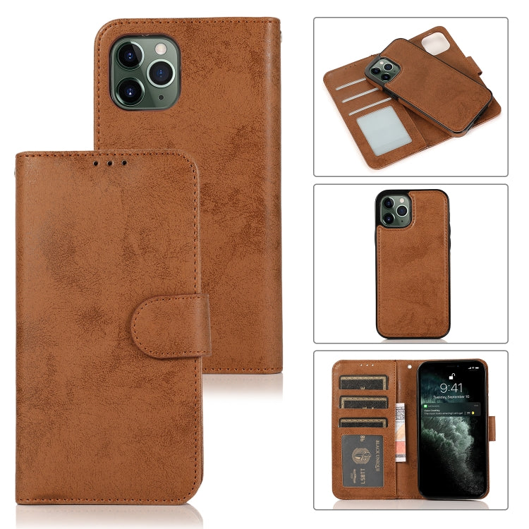 KLT888-2 Retro 2 in 1 Detachable Magnetic Horizontal Flip TPU + PU Leather Case with Holder & Card Slots & Photo Frame & Wallet, For iPhone XR, For iPhone XS Max, For iPhone 12 mini, For iPhone 12 / 12 Pro