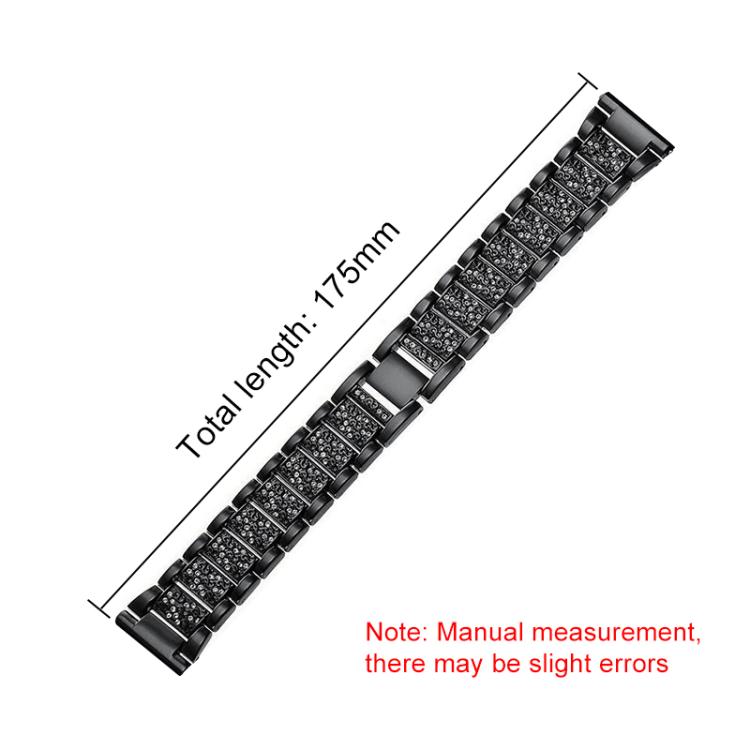 xDfind Diamond Jewelry Stainless Steel Watch Band, For Fitbit Charge 6 / 5 18mm, For Fitbit Versa 4 / 3 / Sense2 / 1 20mm, For Fitbit Inspire 2 / Ace 3 14mm, For Fitbit Charge 4 / 3 18mm