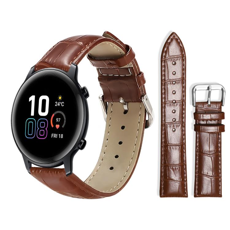 xDfind Bamboo Texture Pin Buckle Leather Watch Band, 20mm For Honor Watch ES / Magic Watch2 42mm