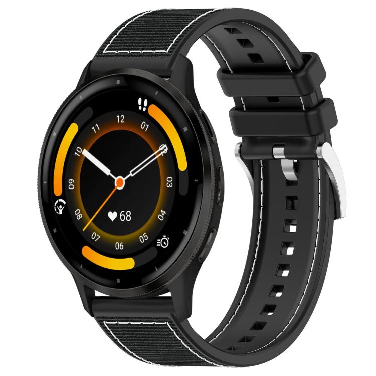xDfind Hybrid Nylon Braid Silicone Watch Band, 22mm For Garmin Forerunner 570 47mm/935/945, 20mm For Garmin Forerunner 570 42mm/245/645, 20mm For Garmin?Vivomove?Sport/Vivoactive5/3, 22mm For Garmin Venu 3 / Vivoactive 4