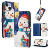 Christmas Series Buckle Leather Phone Case with Hand Strap, For iPhone 13 mini, For iPhone 12 Pro / 12, For iPhone 12 Pro Max, For iPhone 12 mini