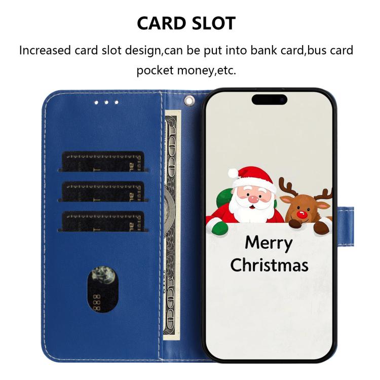Christmas Series Buckle Leather Phone Case with Hand Strap, For iPhone 13 mini, For iPhone 12 Pro / 12, For iPhone 12 Pro Max, For iPhone 12 mini