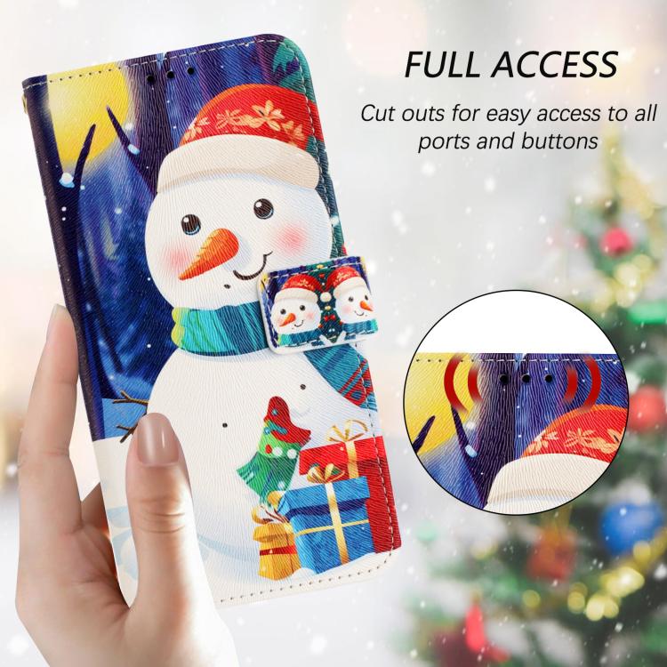 Christmas Series Buckle Leather Phone Case with Hand Strap, For iPhone 13 mini, For iPhone 12 Pro / 12, For iPhone 12 Pro Max, For iPhone 12 mini