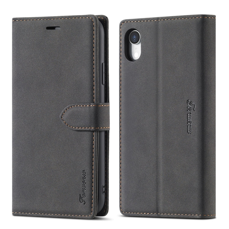 Forwenw F1 Series Matte Strong Magnetism Horizontal Flip Leather Case with Holder & Card Slots & Wallet & Photo Frame, For iPhone XR